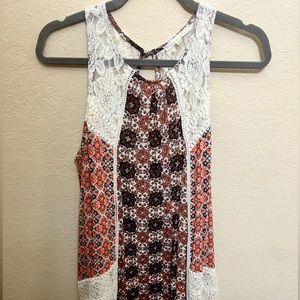 Flowy long sleeve boho dress